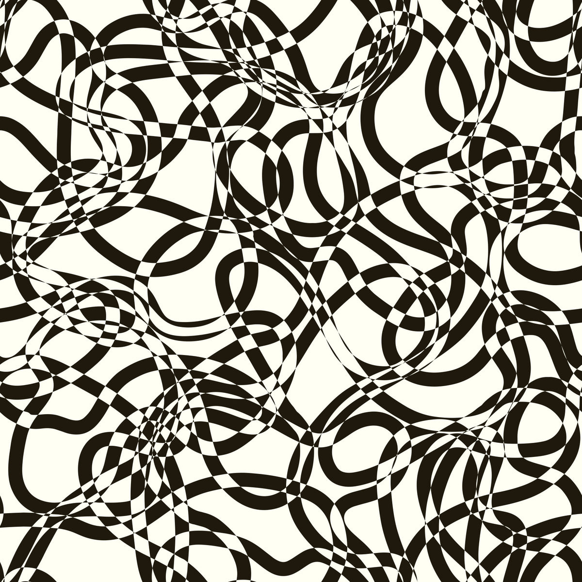 Interwoven Monochromatic Curves Wallpaper⁠ in your room — zoomed