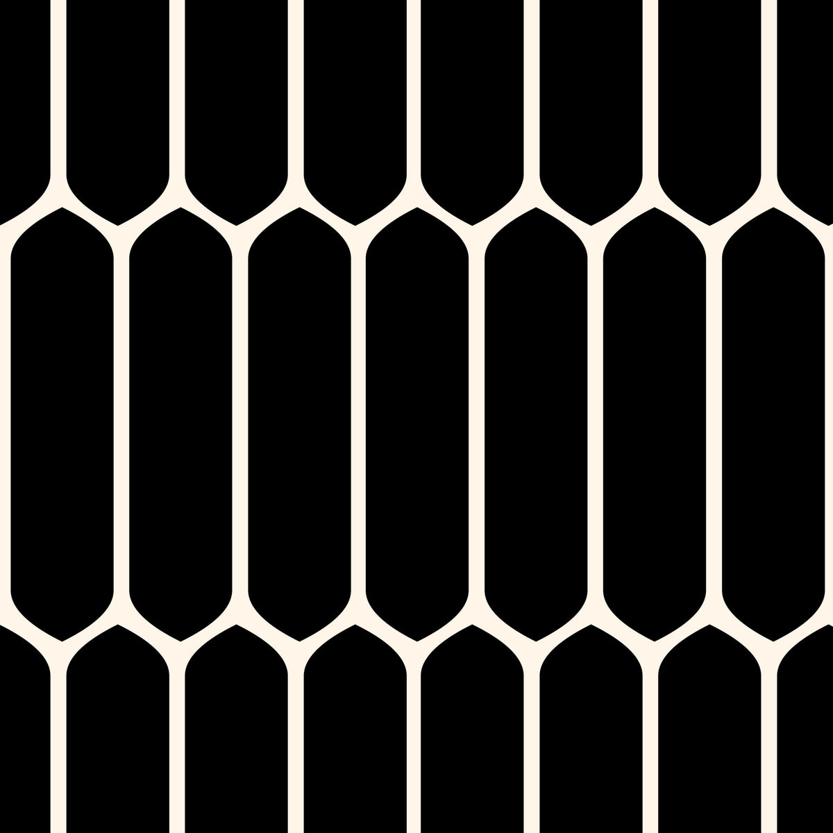 Monochrome Geometric Elongated Hexagon Pattern Wallpaper⁠