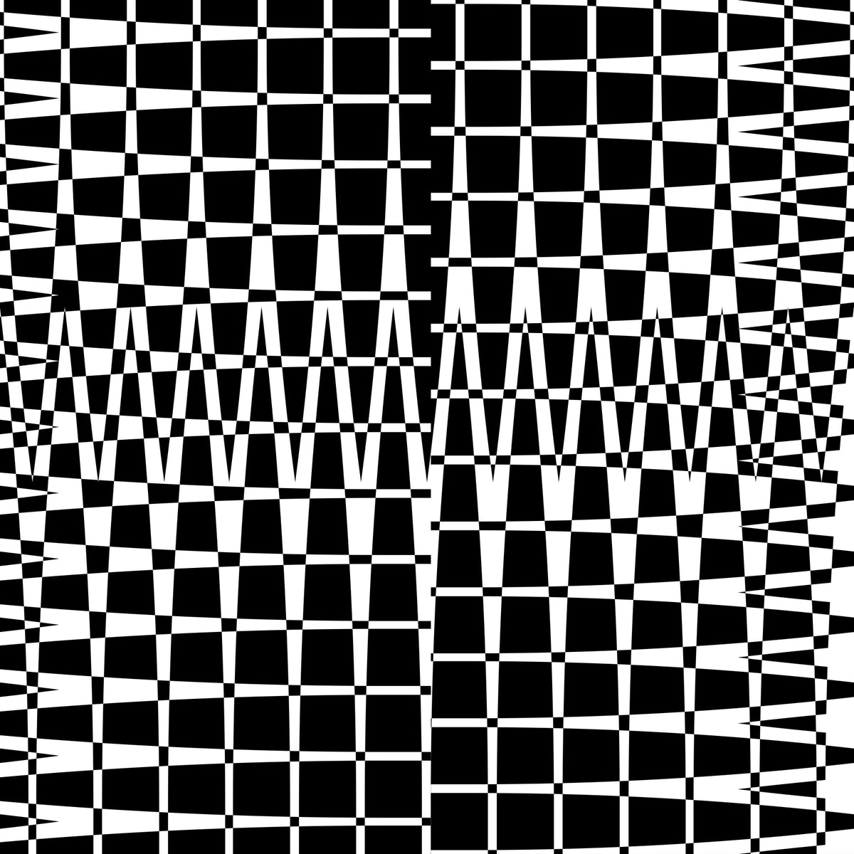 Monochromatic Wavy Grid Wallpaper⁠ in your room — zoomed