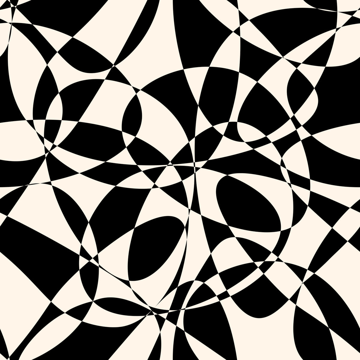 Abstract Geometric Monochrome Flow Wallpaper⁠