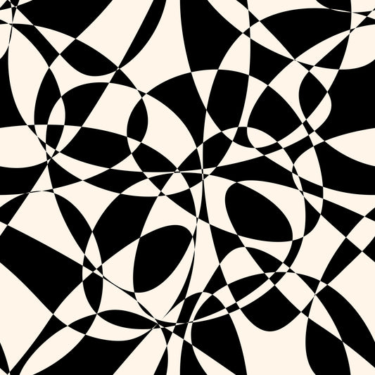 Abstract Geometric Monochrome Flow Wallpaper⁠
