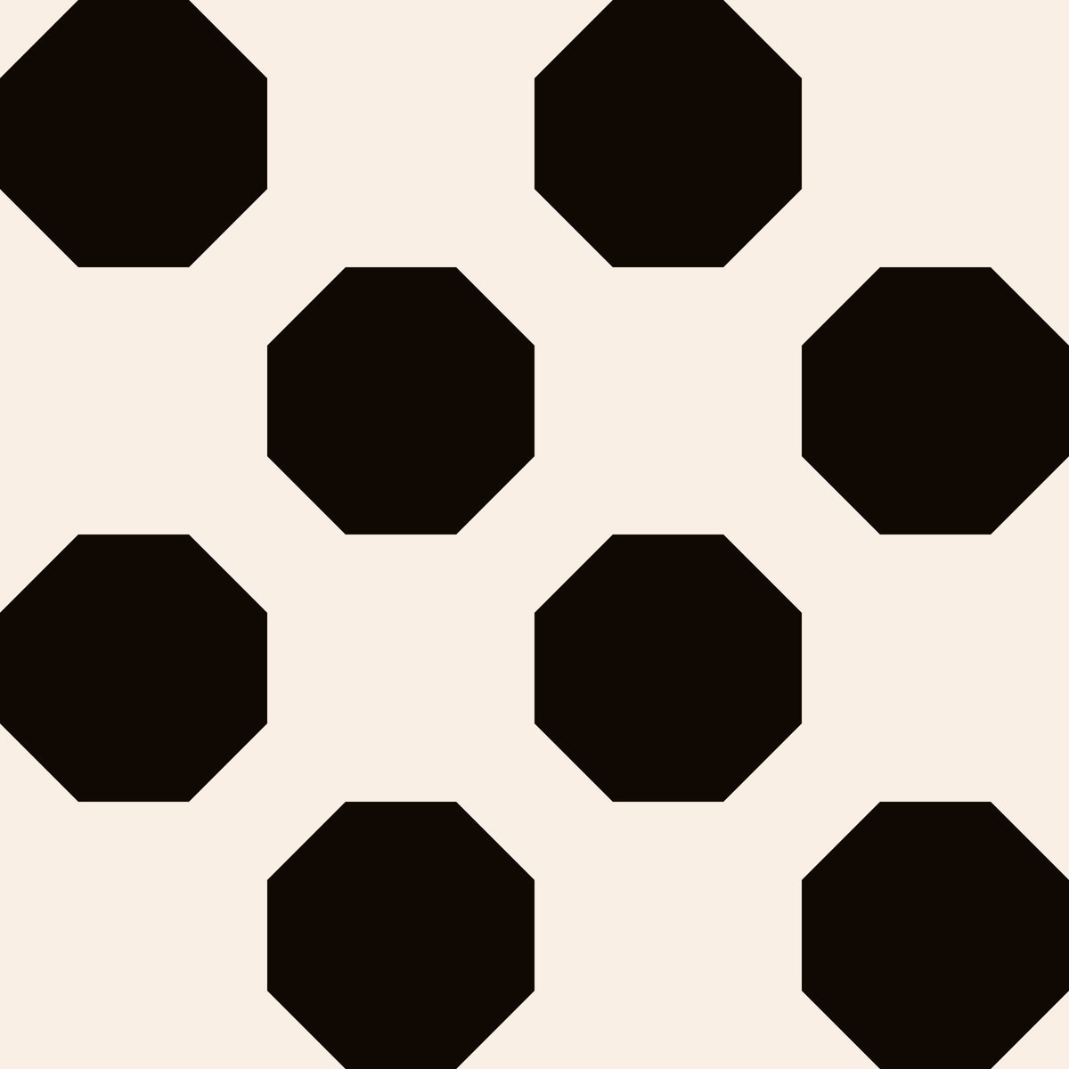 Minimalist Black Octagon Grid Wallpaper⁠