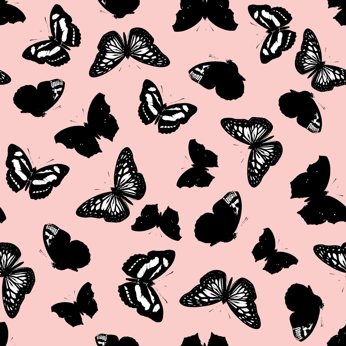 Monochrome Butterfly Flight Wallpaper⁠ in your room — zoomed