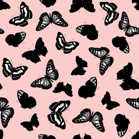 Monochrome Butterfly Flight Wallpaper⁠