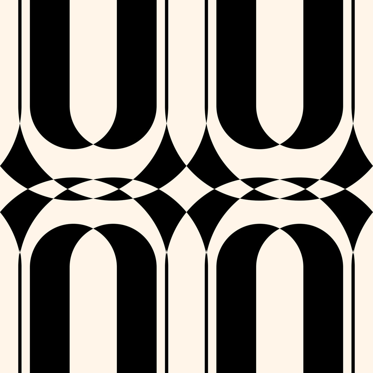 Graphic Interlocking Curves Wallpaper⁠
