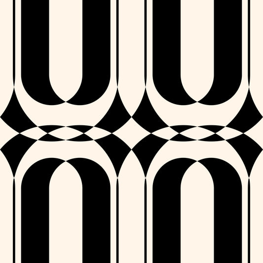Graphic Interlocking Curves Wallpaper⁠