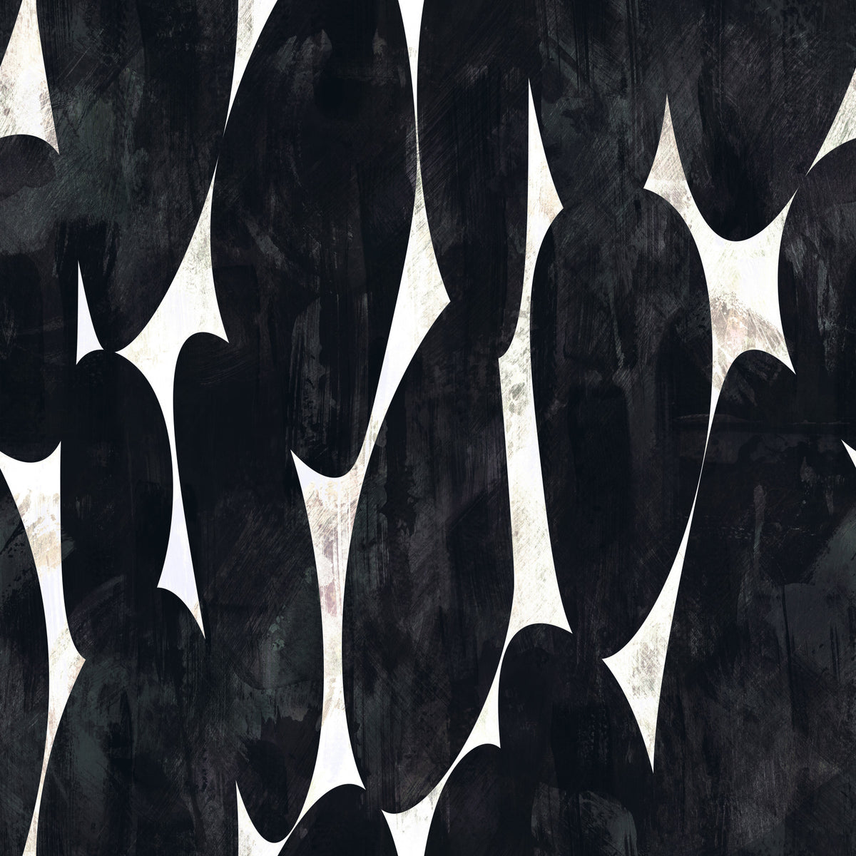 Dark Charcoal Sculptural Forms Wallpaper⁠