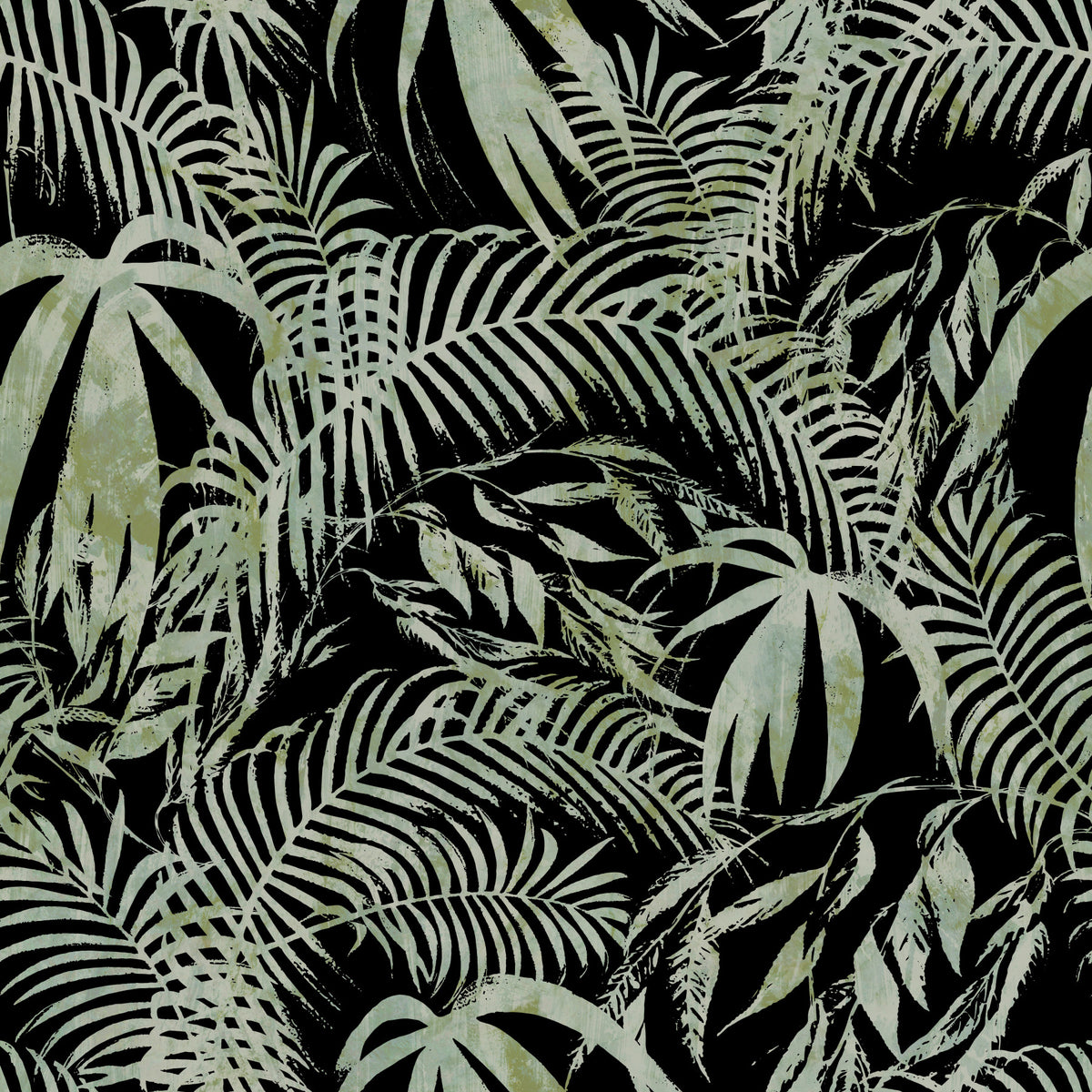 Verdant Jungle Brushstroke Art Wallpaper⁠ in your room — zoomed
