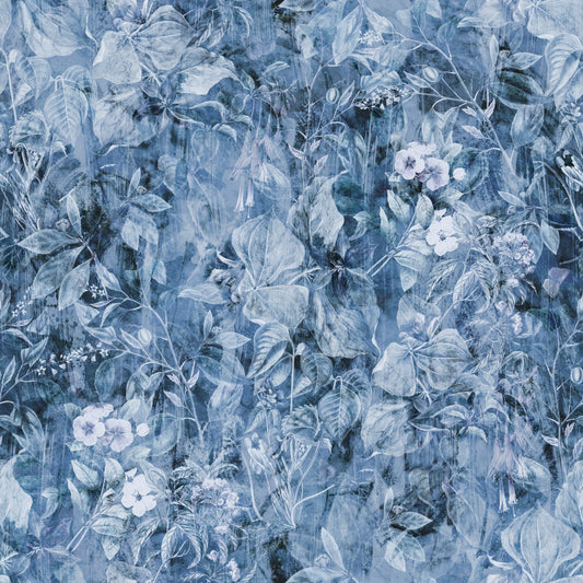 Indigo Botanical Brushstroke Wallpaper⁠