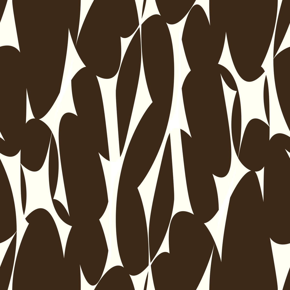 Abstract Organic Dark Brown Shapes Wallpaper⁠