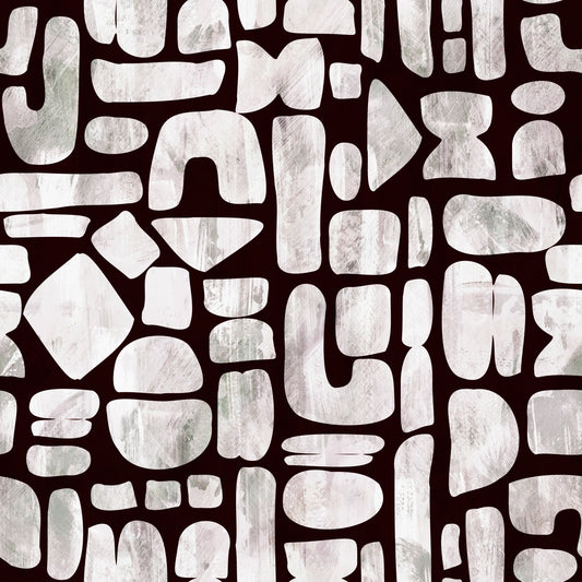 Abstract Painted Shapes Pattern Wallpaper⁠