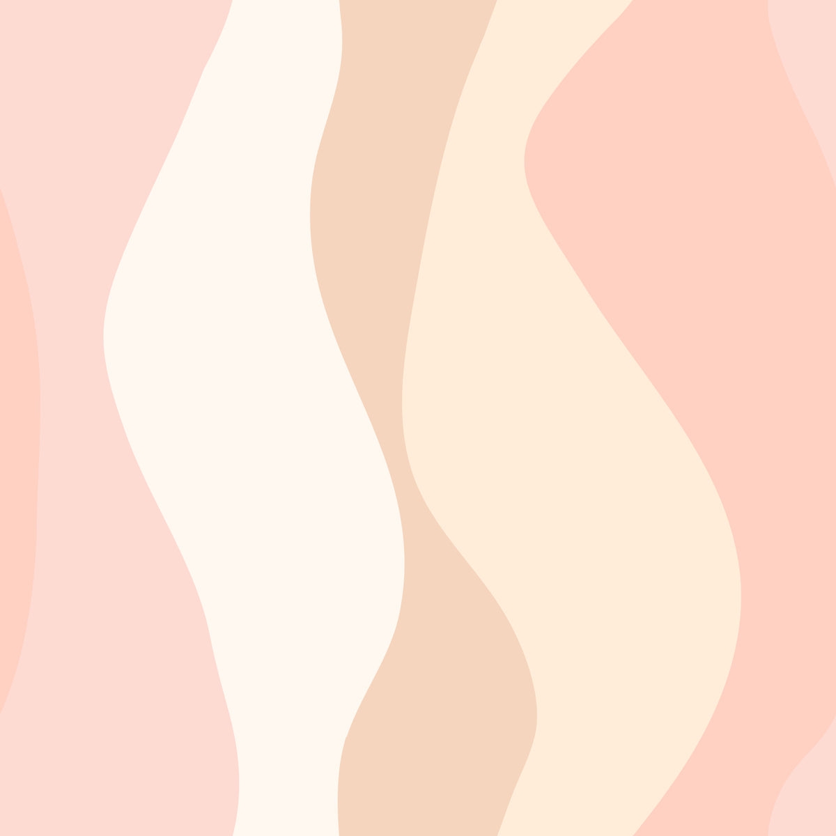 Soft Blush Wavy Stripes Wallpaper⁠ in your room — zoomed