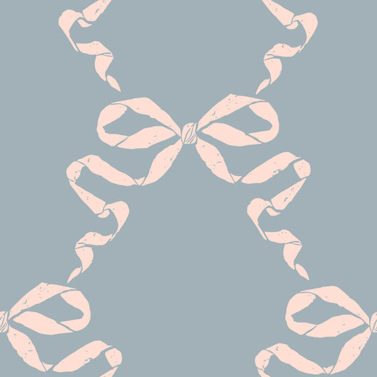 Vintage Pastel Bow Print Wallpaper⁠