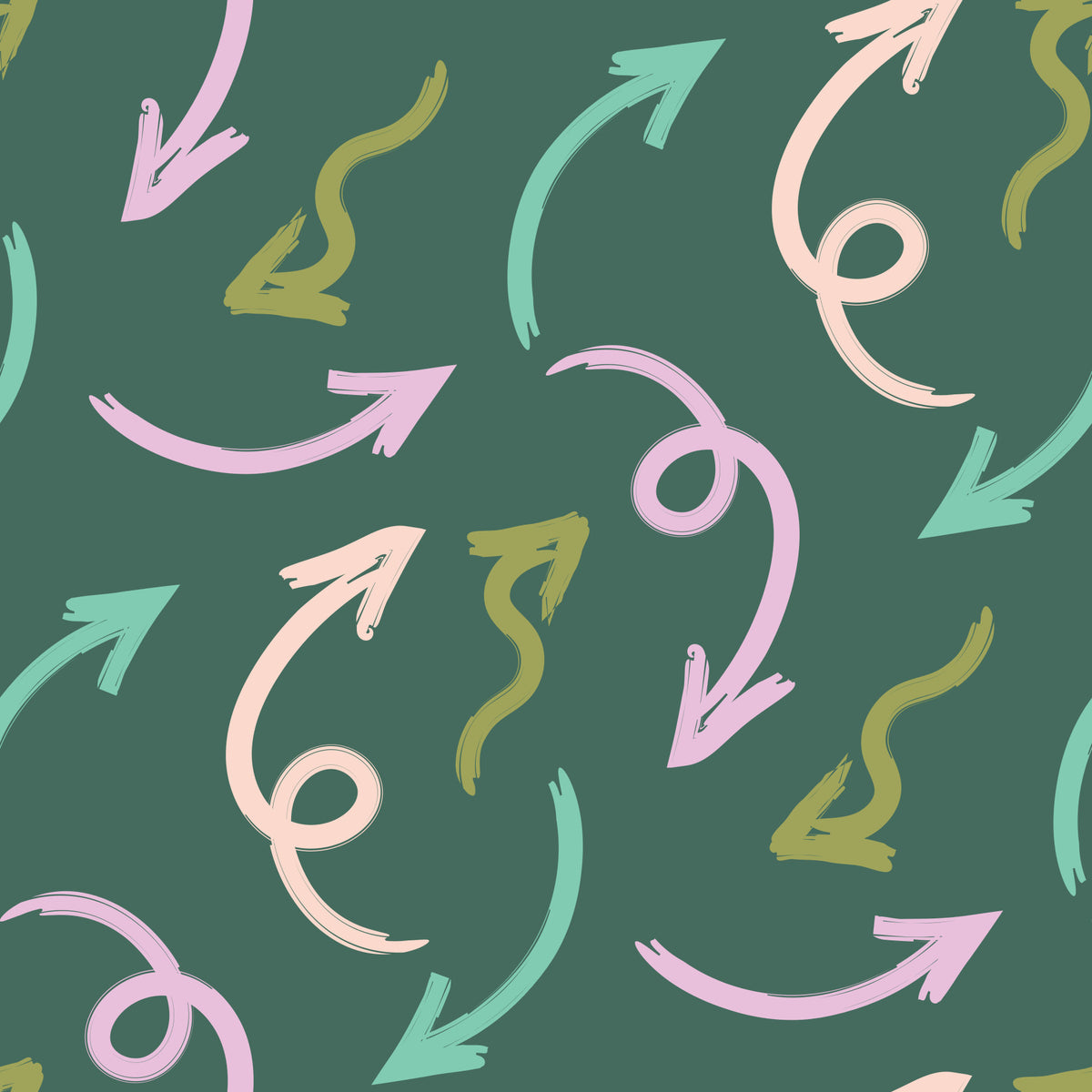 Modern Pastel Arrow Trail Wallpaper⁠ in your room — zoomed