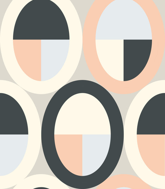 Minimalist Oval Geometry Wallpaper⁠