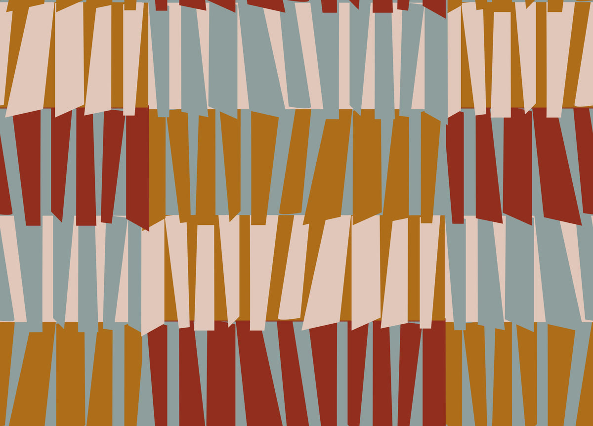 Retro Abstract Block Geometric Wallpaper⁠ in your room — zoomed