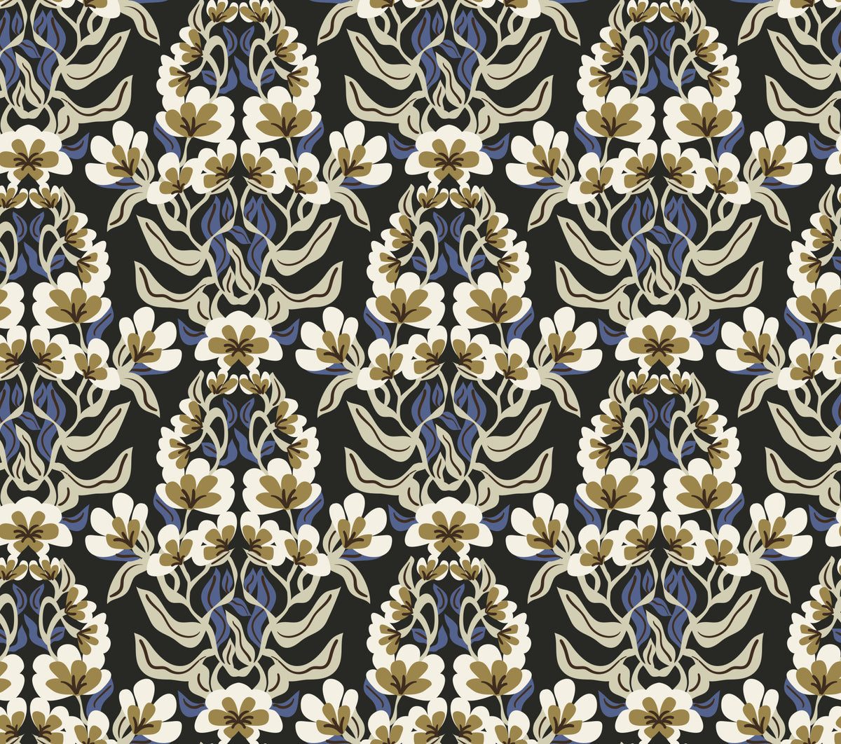 Botanical Heritage Trellis Wallpaper⁠ in your room — zoomed