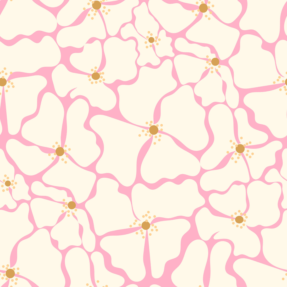 Blush Petal Flow Wallpaper⁠ in your room — zoomed