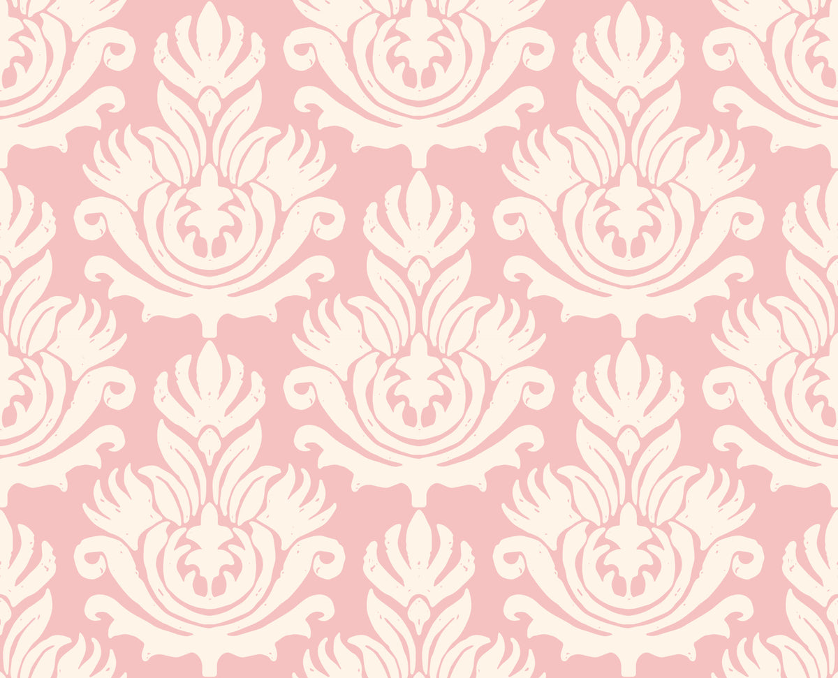 Hand-Drawn Pink Heritage Wallpaper⁠