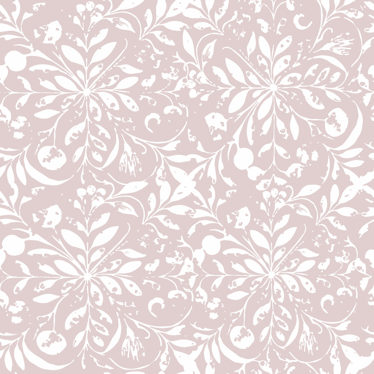 Minimalist Blush Flora Motif Wallpaper⁠