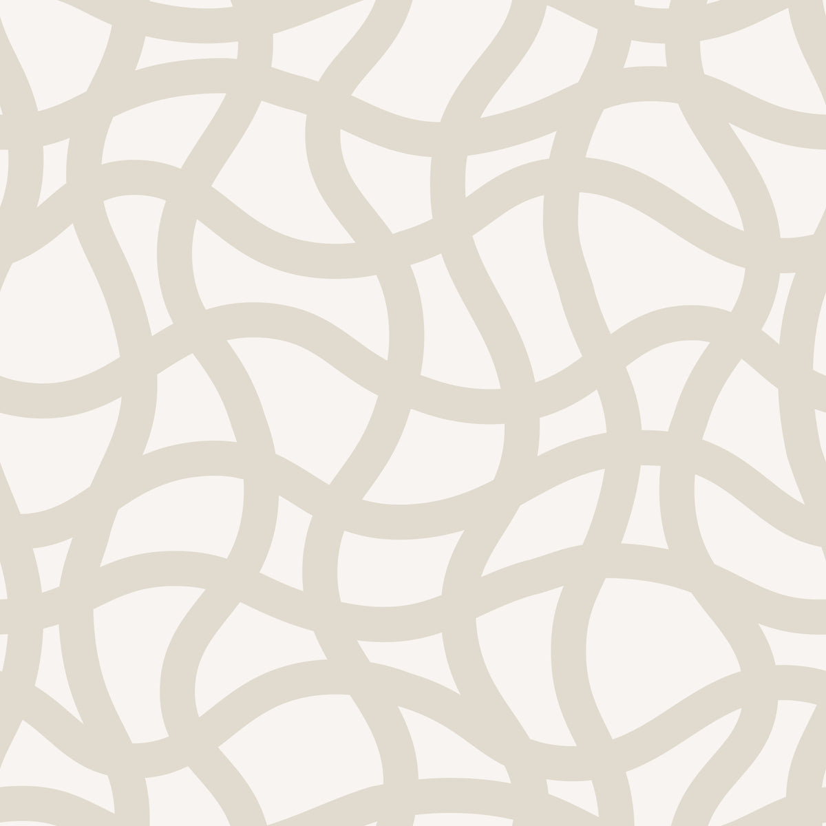 Interwoven Soft Cream Curves Wallpaper⁠