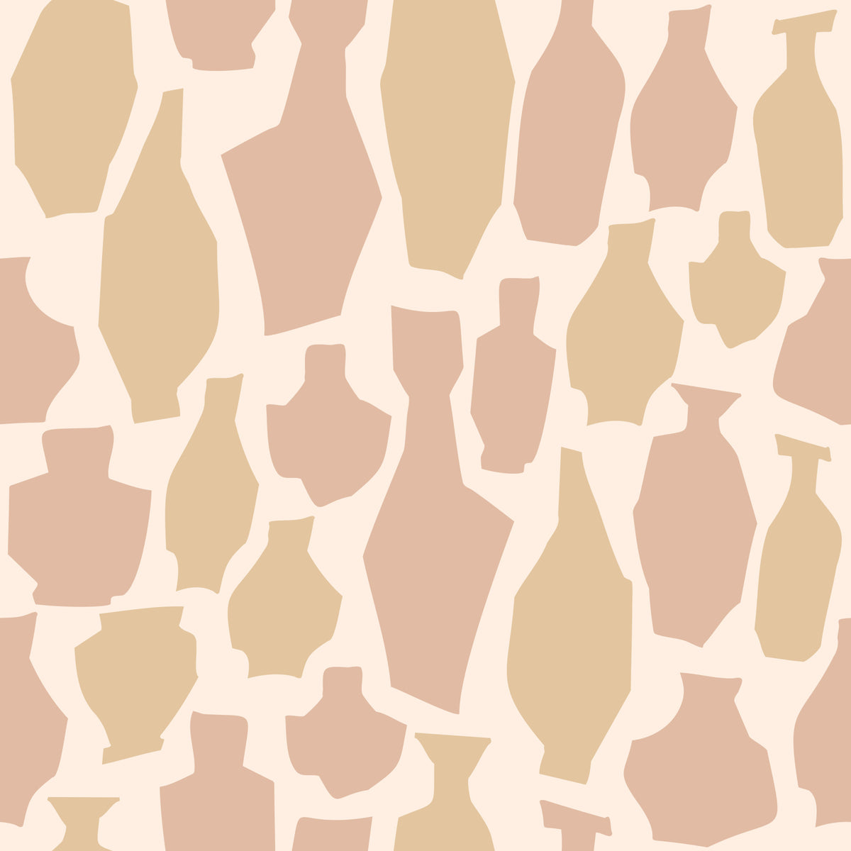 Abstract Vase Ceramic Motif Wallpaper⁠