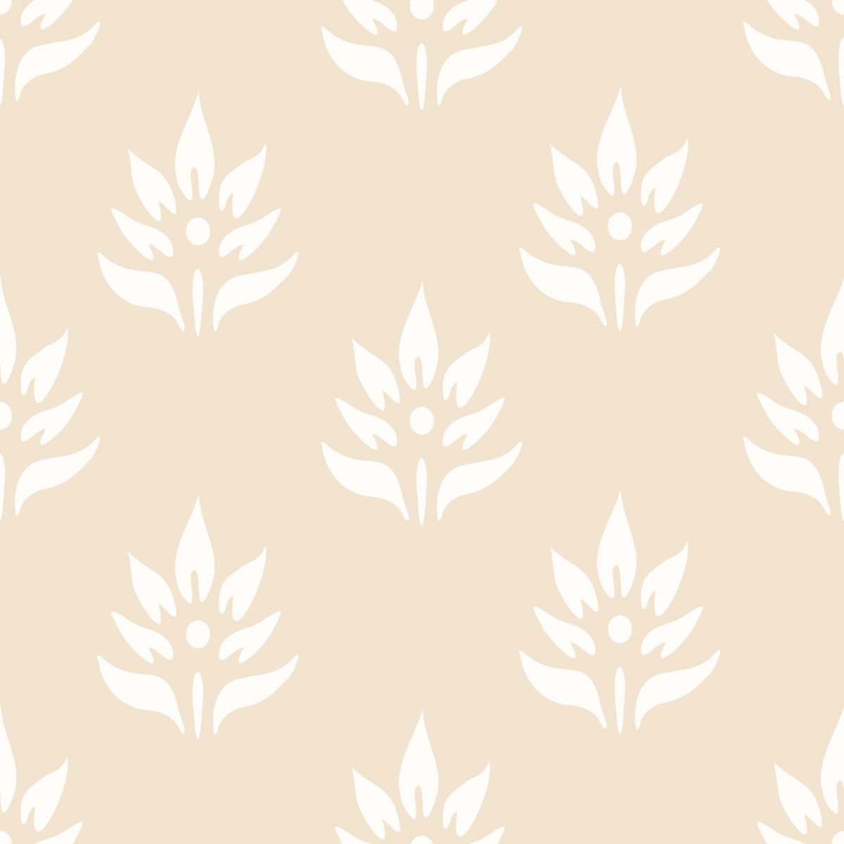 Minimalist Botanical Motif Wallpaper⁠ in your room — zoomed