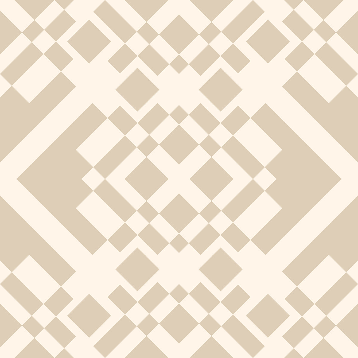 Minimalist Beige Geometric Lattice Wallpaper⁠ in your room — zoomed