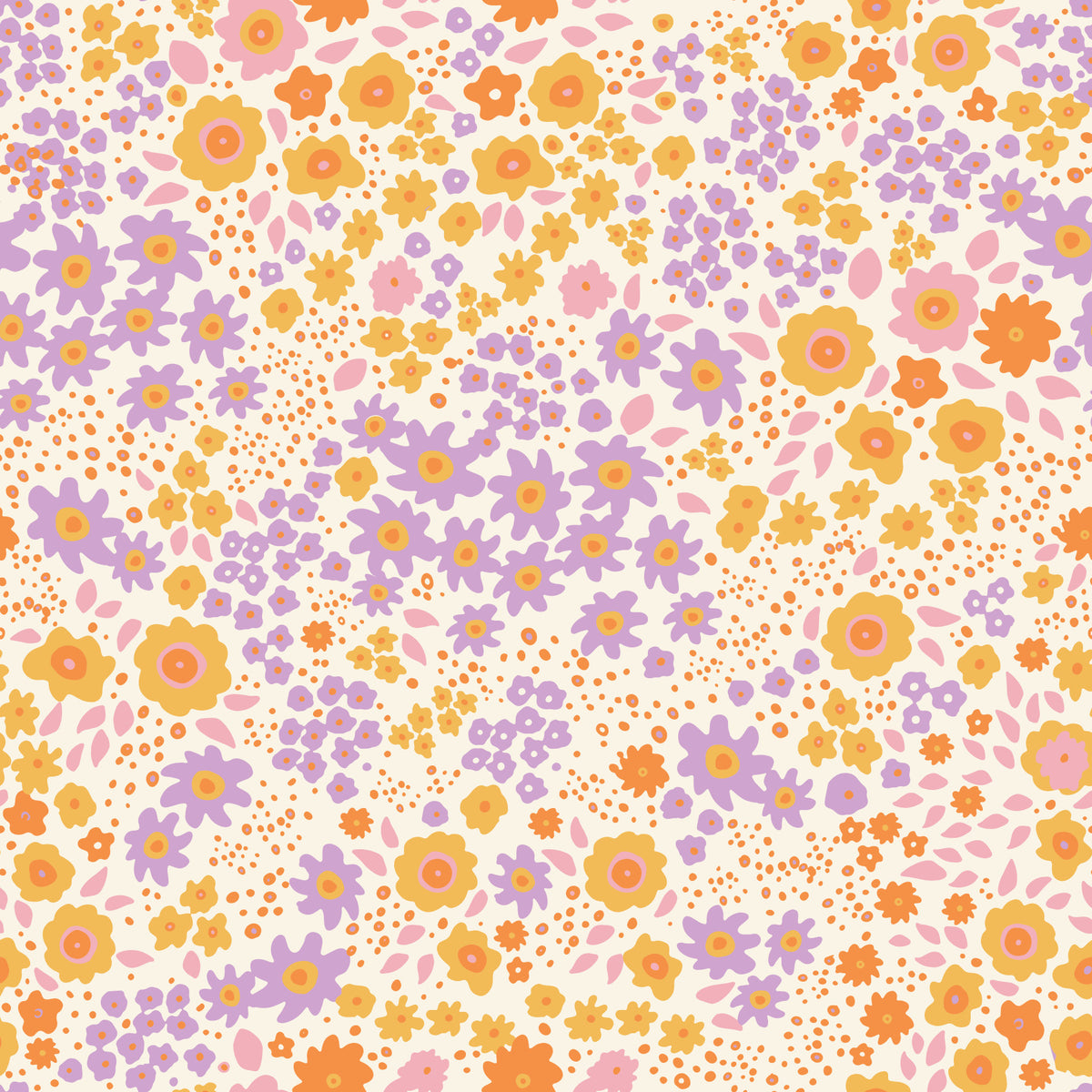Boho Wildflower Meadow Hues Wallpaper⁠ in your room — zoomed