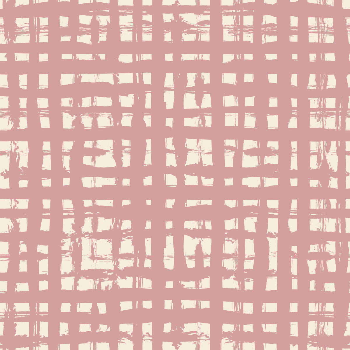Blush Grid Hand-Painted Texture Wallpaper⁠
