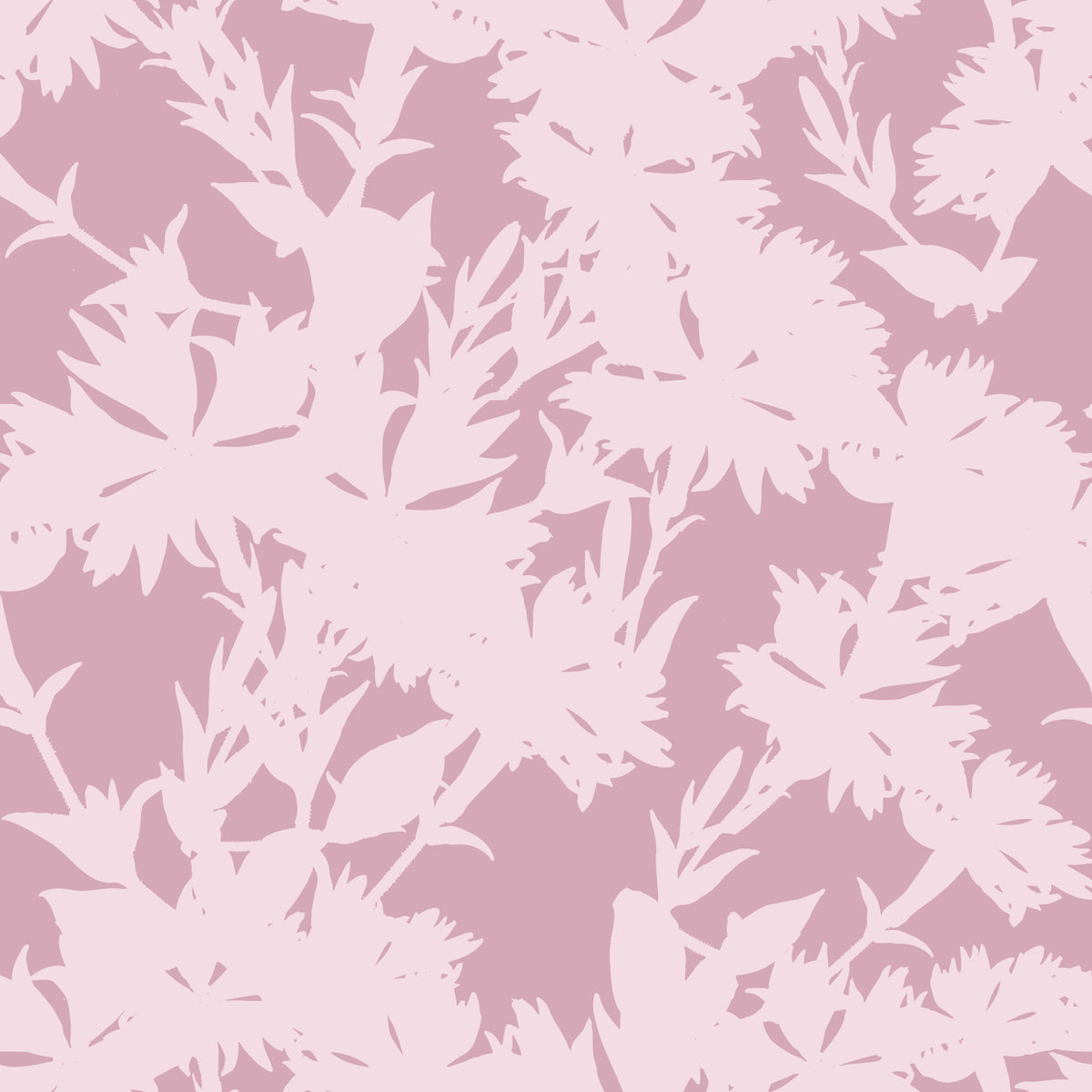 Blush Botanical Silhouette Wallpaper⁠ in your room — zoomed