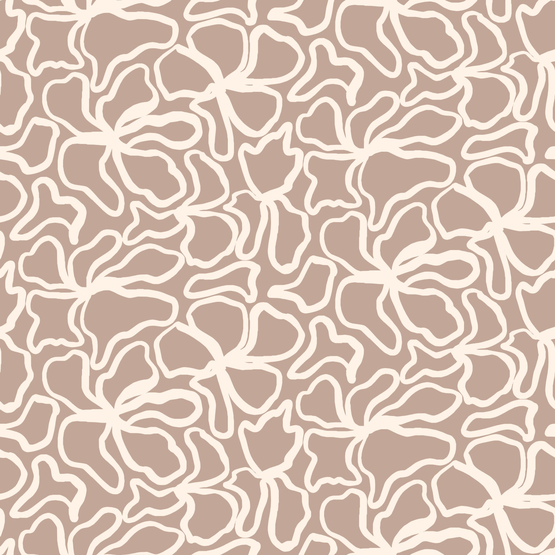 Soft Fluid Botanical Shapes Wallpaper⁠