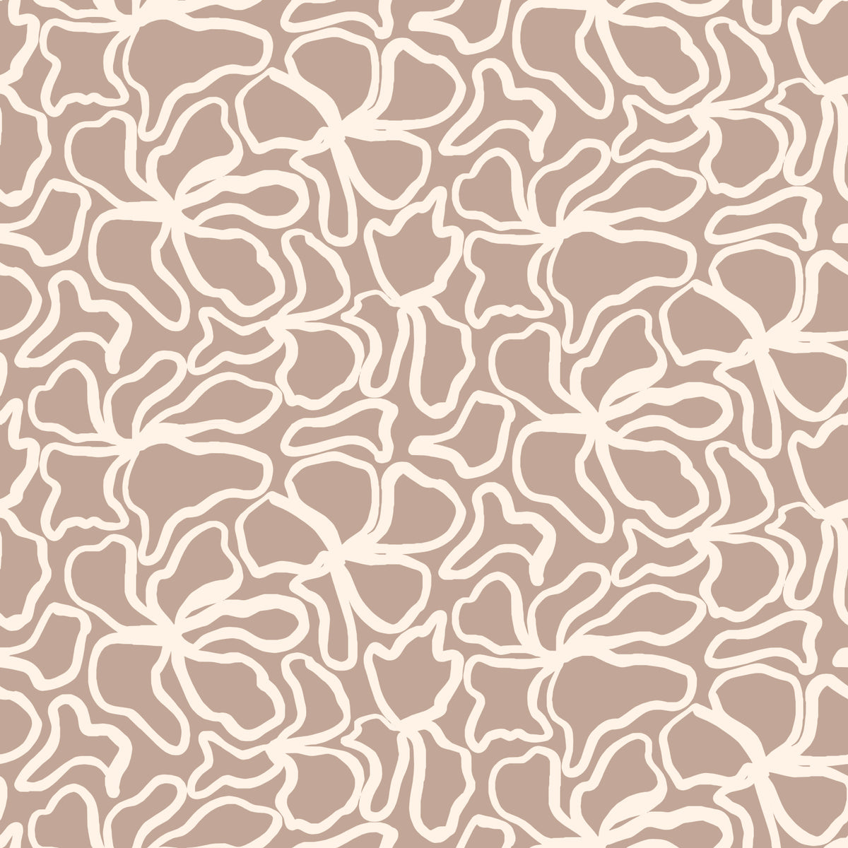 Soft Fluid Botanical Shapes Wallpaper⁠ in your room — zoomed