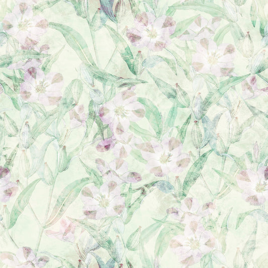 Soft Sage Botanical Garden Wallpaper⁠