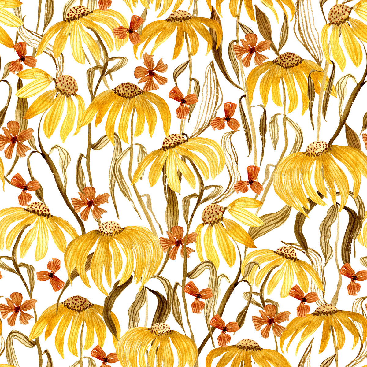 Golden Sunflower Meadow Wallpaper⁠