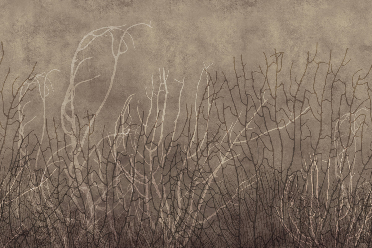 Sea Fans - Golden Taupe  Wall Mural