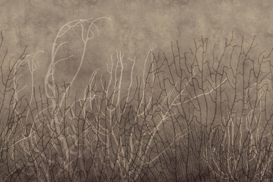 Sea Fans - Golden Taupe  Wall Mural