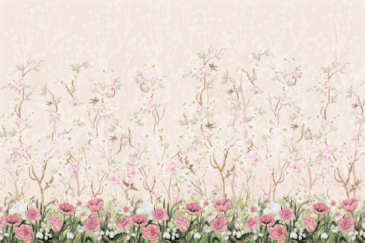 Blossoming Garden Meadow Wall Mural