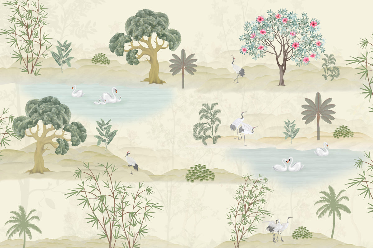 Ethereal Garden Sanctuary Wall Mural