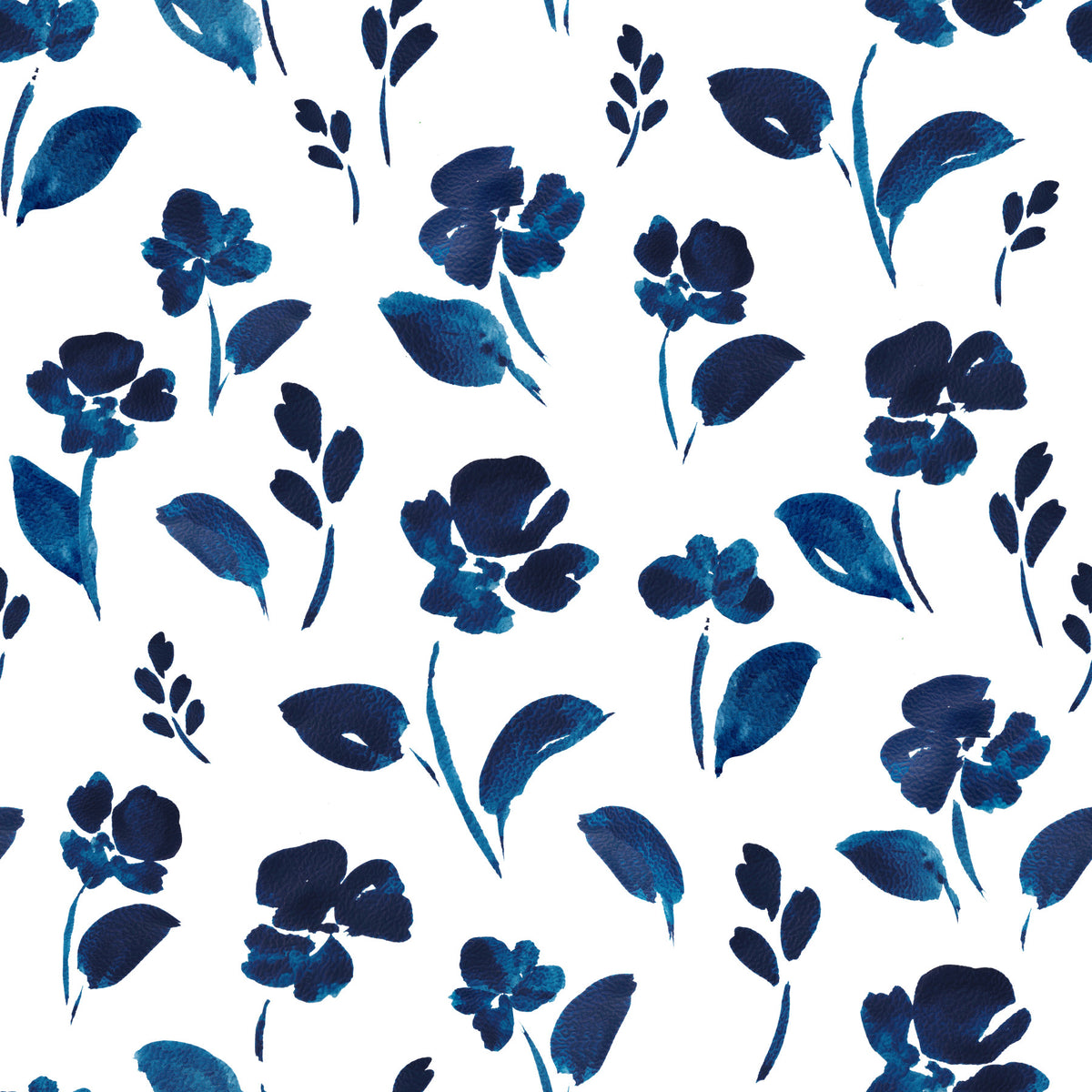 Indigo Ink Botanical Meadow Wallpaper⁠