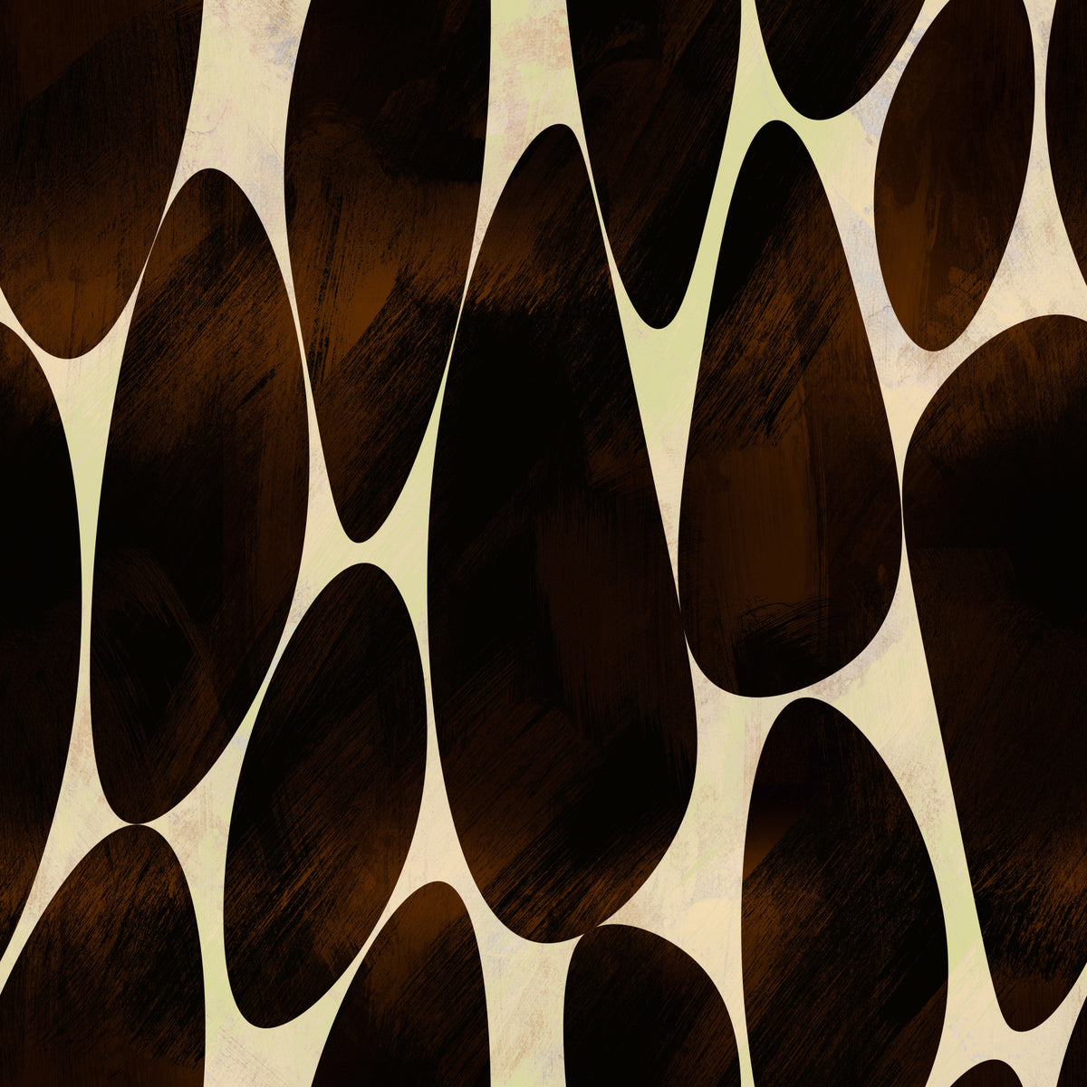 Interlocking Dark Brushstroke Motif Wallpaper⁠ in your room — zoomed