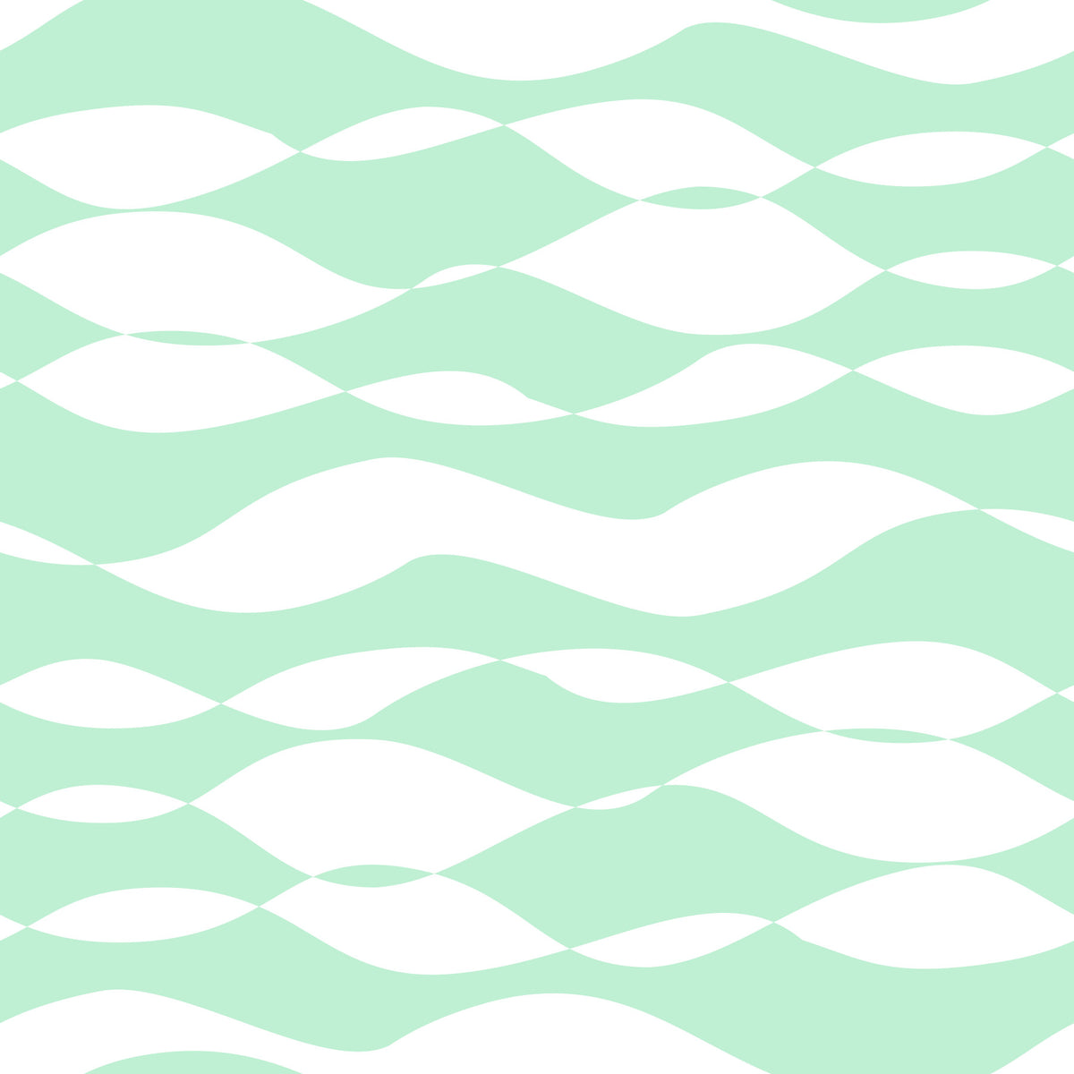 Soft Sage Wavy Linear Pattern Wallpaper⁠