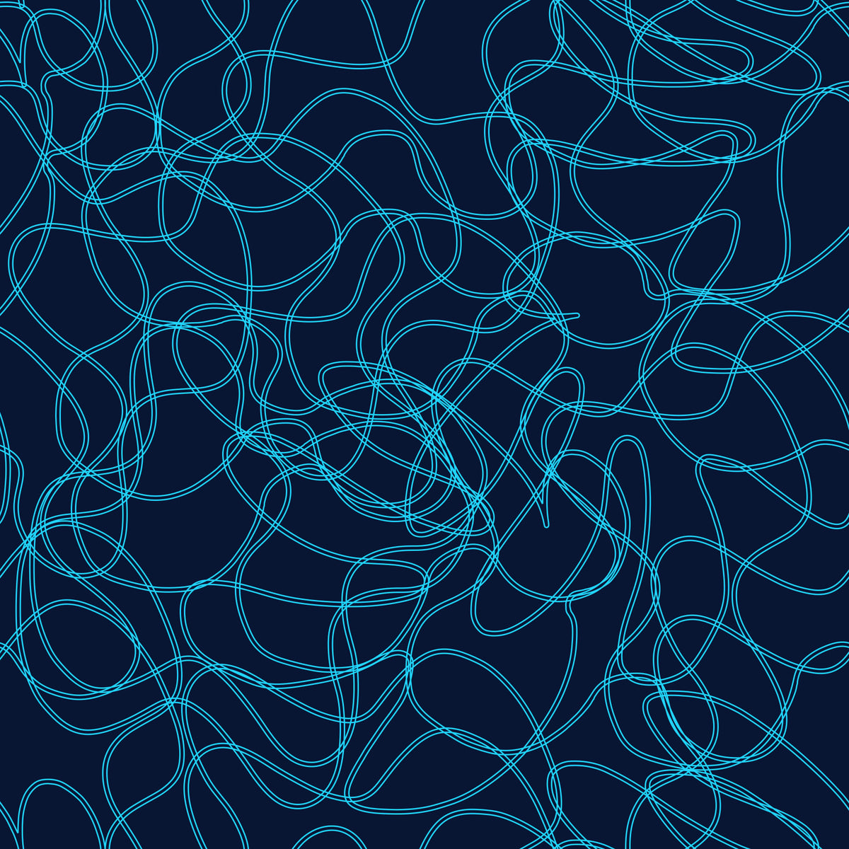 Navy Fluid Scribble Art Wallpaper⁠
