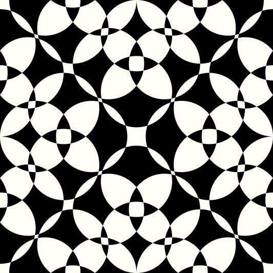 Abstract Geometric Monochrome Curves Wallpaper⁠