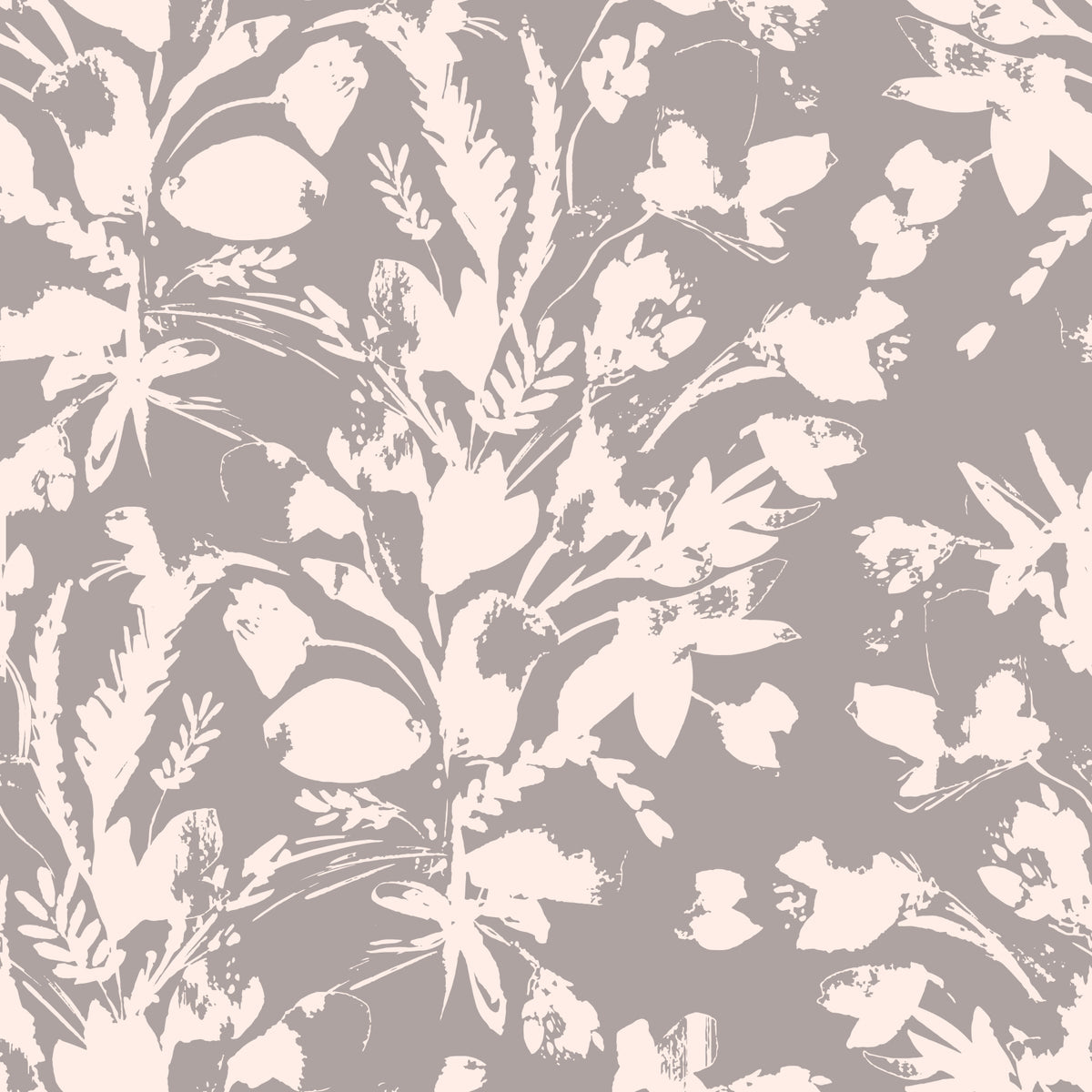 Muted Meadow Botanical Sketch Wallpaper⁠ in your room — zoomed