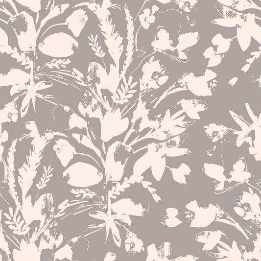 Muted Meadow Botanical Sketch Wallpaper⁠
