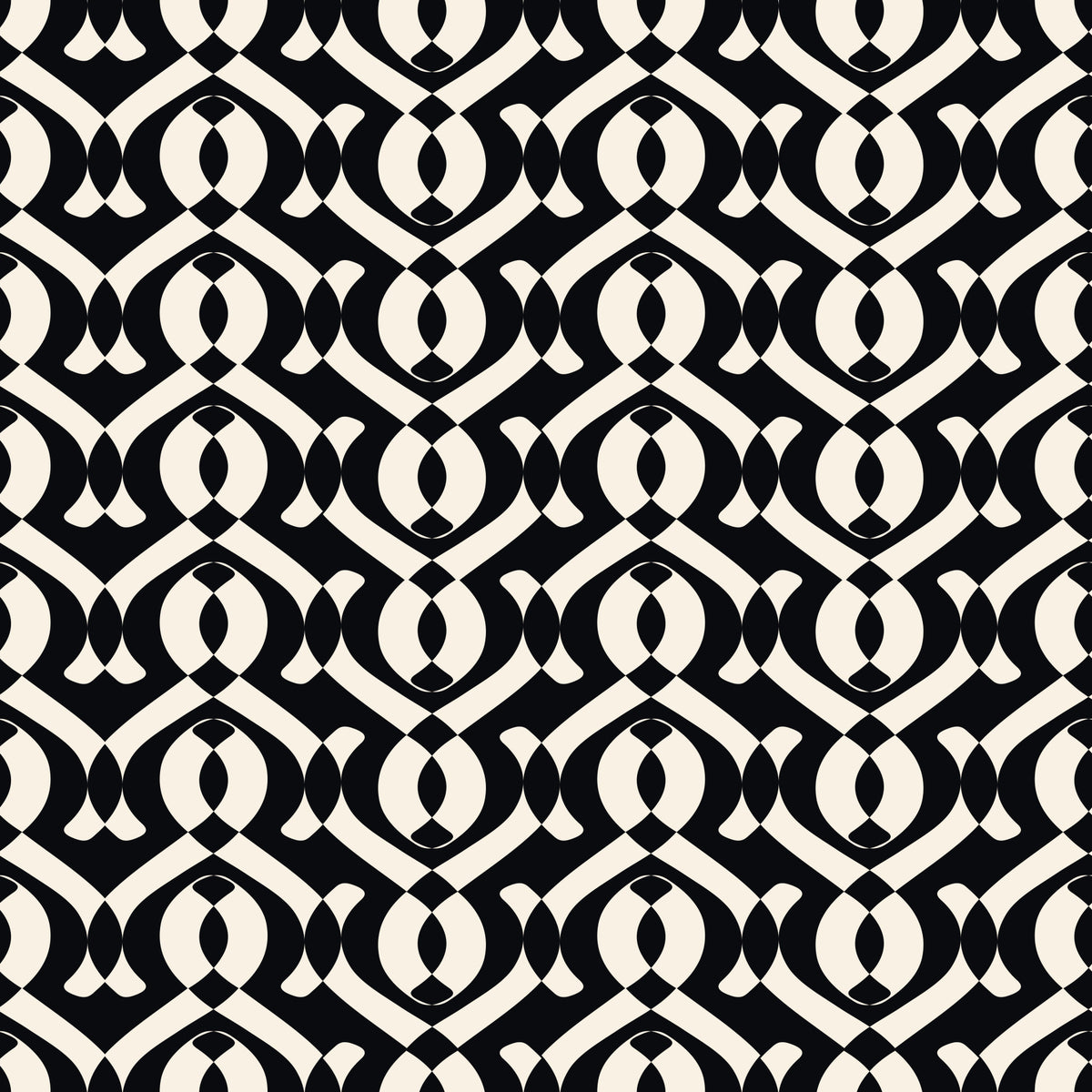 Interlocking Monochrome Curves Wallpaper⁠