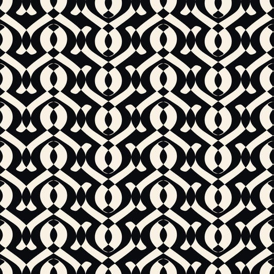 Interlocking Monochrome Curves Wallpaper⁠