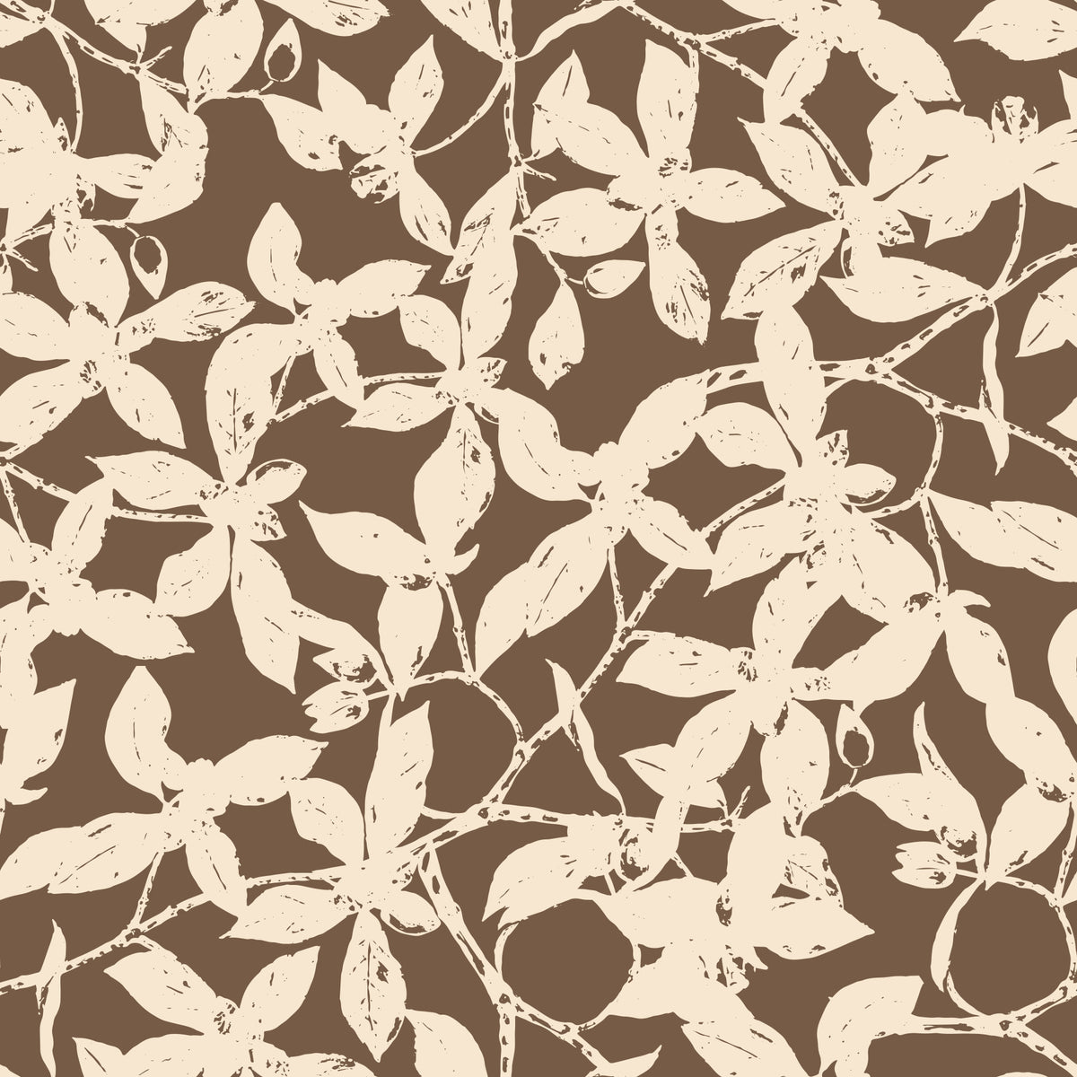 Rustic Botanical Silhouette Wallpaper⁠ in your room — zoomed
