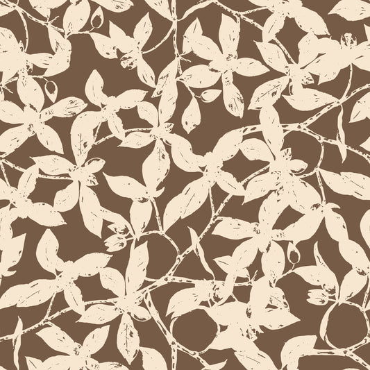 Rustic Botanical Silhouette Wallpaper⁠